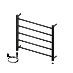 Toalheiro Termico Fio Aparente Pequeno Ruby Premium Preto Fosco 19.TY01.PF