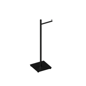 Papeleira Chão Simples Quada Preto Brilhante Metalworks 57.QD01.PB