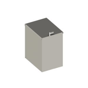 LIXEIRA RETANGULAR QUADA INOX POLIDO