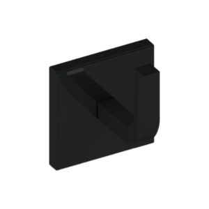 Cabide Reto Quada Preto Brilhante Metalworks 05.QD03.PB