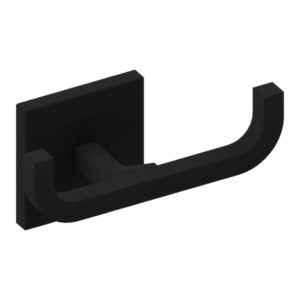 Cabide Duplo Reto Quada Preto Fosco Metalworks 05.QD04.PF