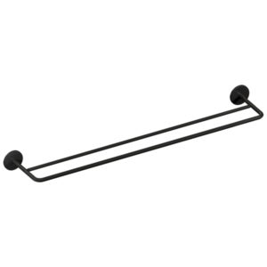 Toalheiro Duplo Round 60 cm Preto Fosco Metalworks 09.RD02.PF