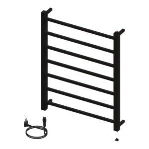 Toalheiro Termico Fio Aparente Grande Quada Premium Preto Brilhante 19.TQ03.PB