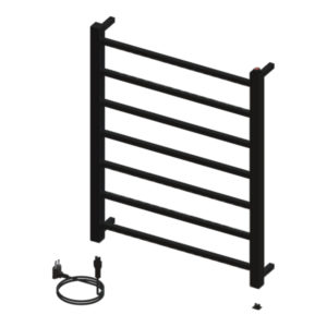 Toalheiro Termico Fio Aparente Grande Quada Premium Preto Fosco19.TQ03.PF