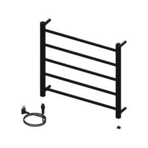 Toalheiro Termico Fio Aparente Pequeno Ruby Premium Preto Fosco 19.TY01.PF