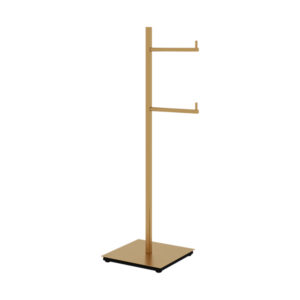 Papeleira Chão Dupla Quada Ouro Escovado Metalworks 57.QD02.OE