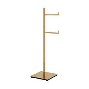 Papeleira Chão Dupla Quada Ouro Polido Metalworks 57.QD02.OP