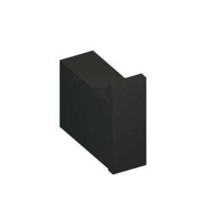 Cabide Unique Preto Brilhante  Metalworks 05.UQ00.PB