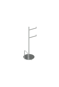 Coluna C/ Pap./Res./Rev. Round Cromado  Metalworks 57.RD04.CR