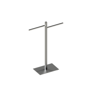 TOALHEIRO BANCADA HASTE DUPLA QUADA CROMADO