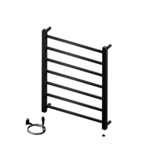 Toalheiro Termico Fio Aparente Grande Quada Premium Preto Brilhante 19.TQ03.PB